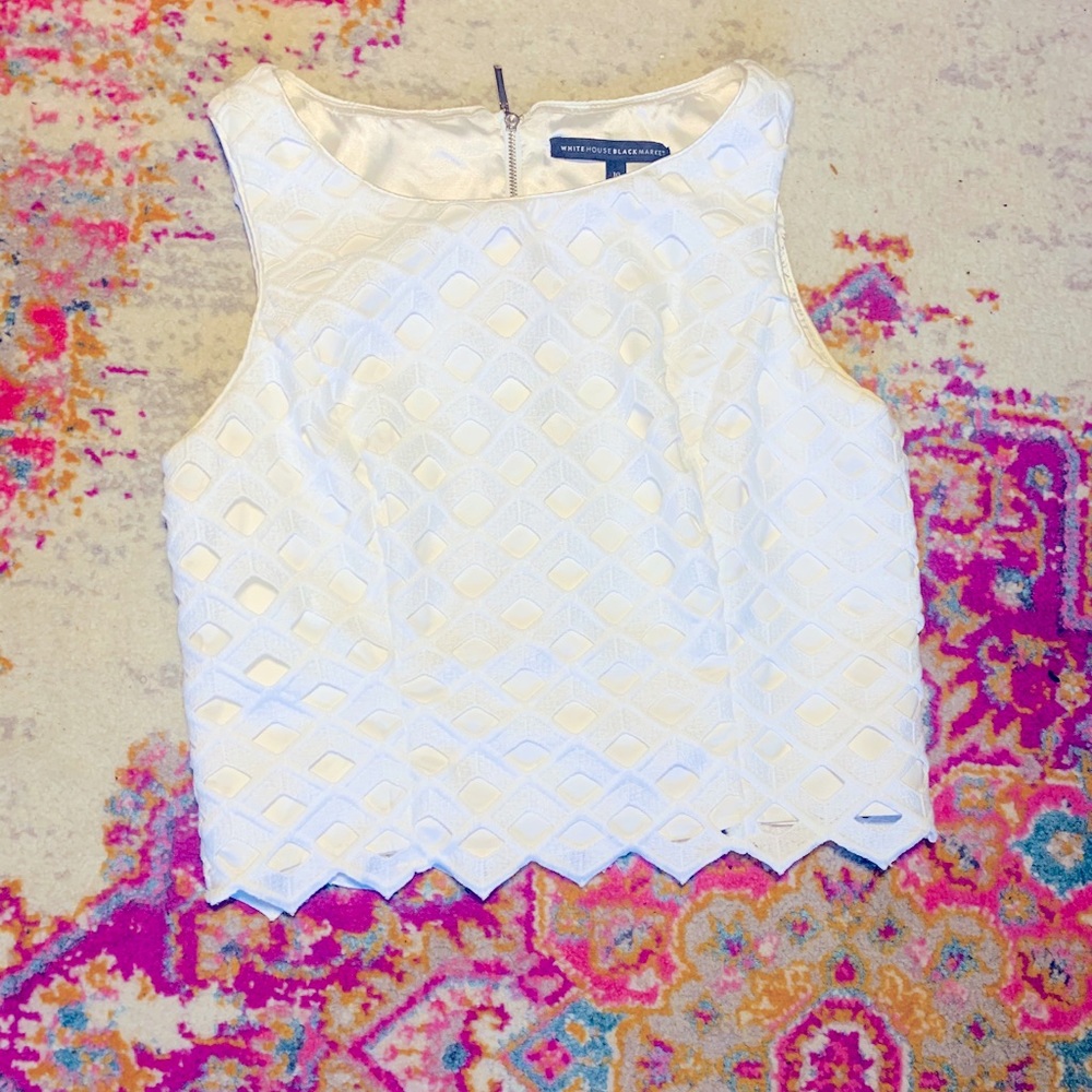 Unique dressy white top!